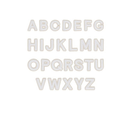 Stoney Clover Blanc Rolled Embroidery Alphabet Patch