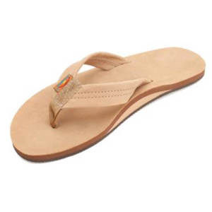 Rainbow Sandals Mens Single Layer Premier Leather with Arch Support Sierra Brown