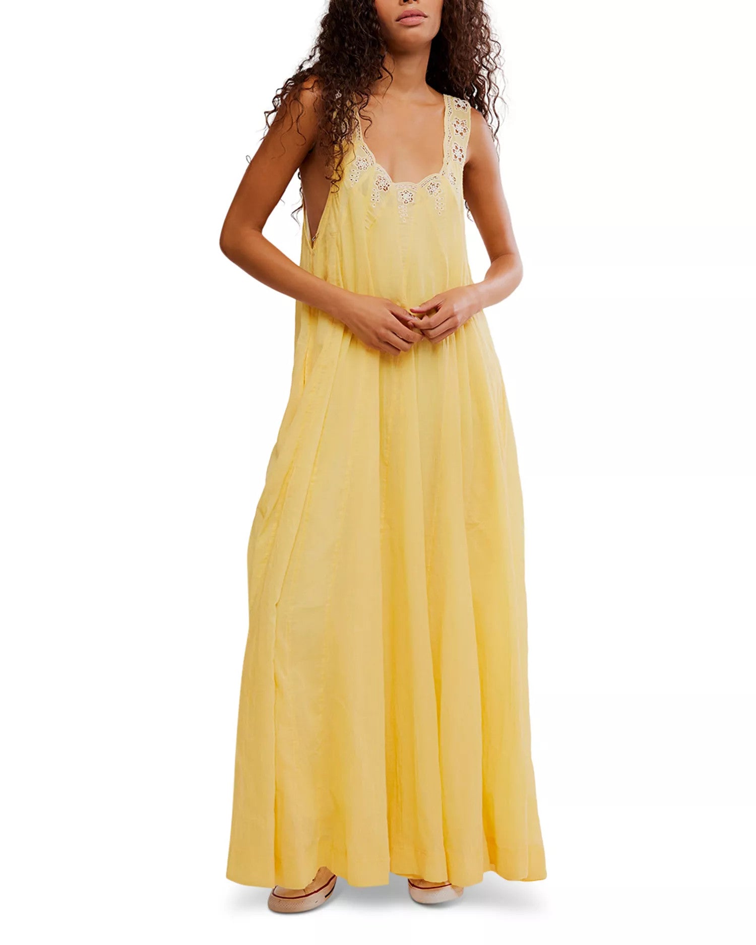 Free People To The Moon Maxi Dress Golden Haze