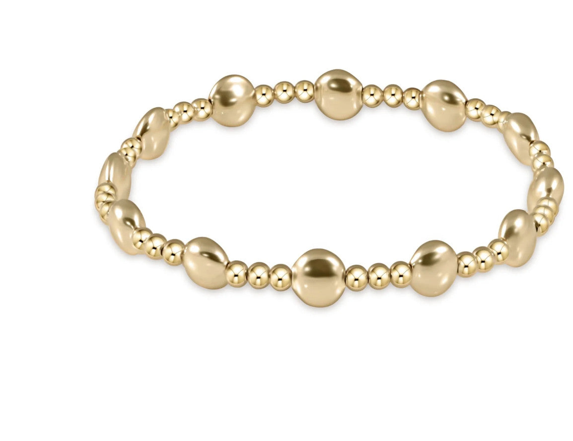 Enewton Extends Honesty Gold Sincerity Pattern 6mm Bead Bracelet