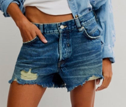 Free People We The Free Now Or Never Denim Short Sunsational