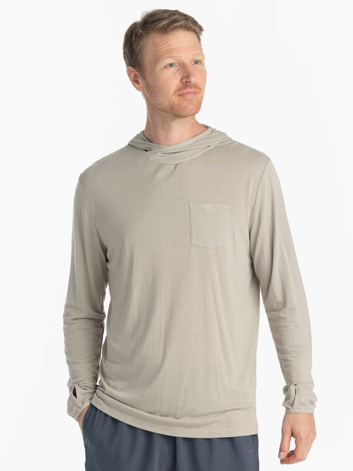 Free Fly Bamboo Lightweight Hoodie Sandstone