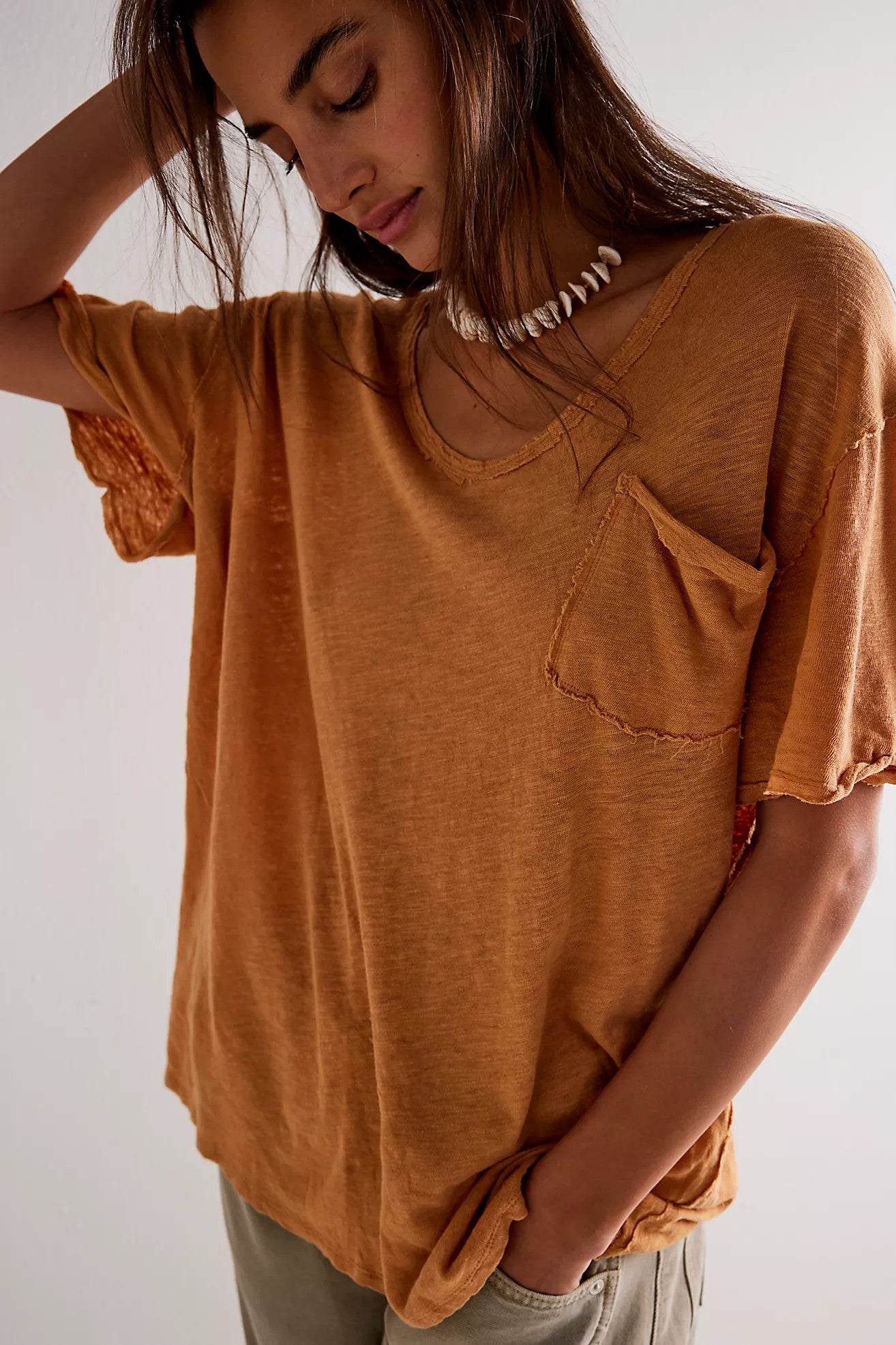 Free People All I Need Tee Toasted Coconut