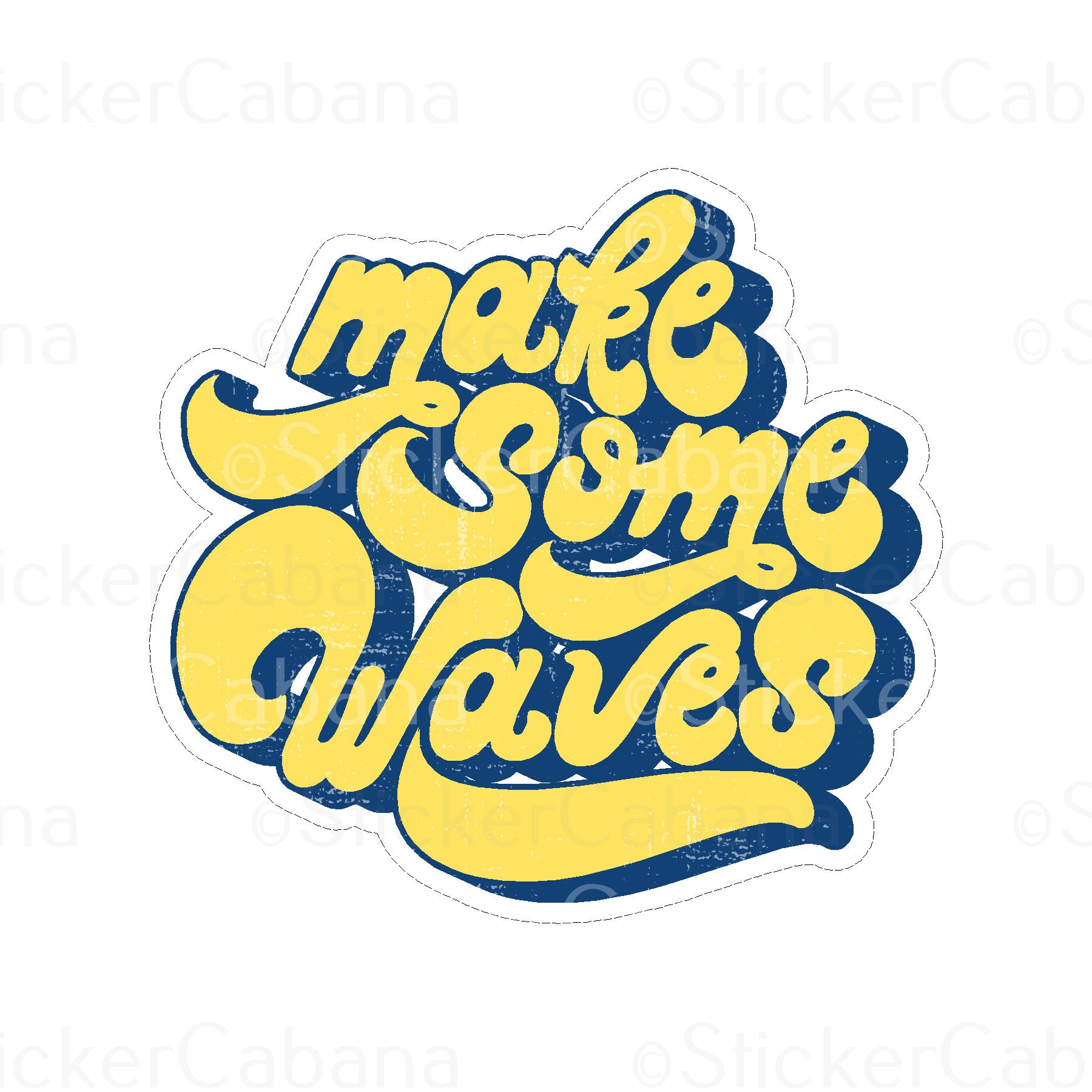 Sticker Cabana Make Some Waves Small Sticker