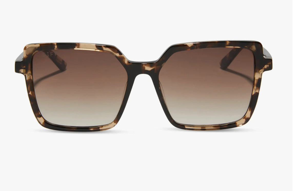 Diff Esme Espresso Tortoise Frame w/ Brown Gradient Lens Sunglasses