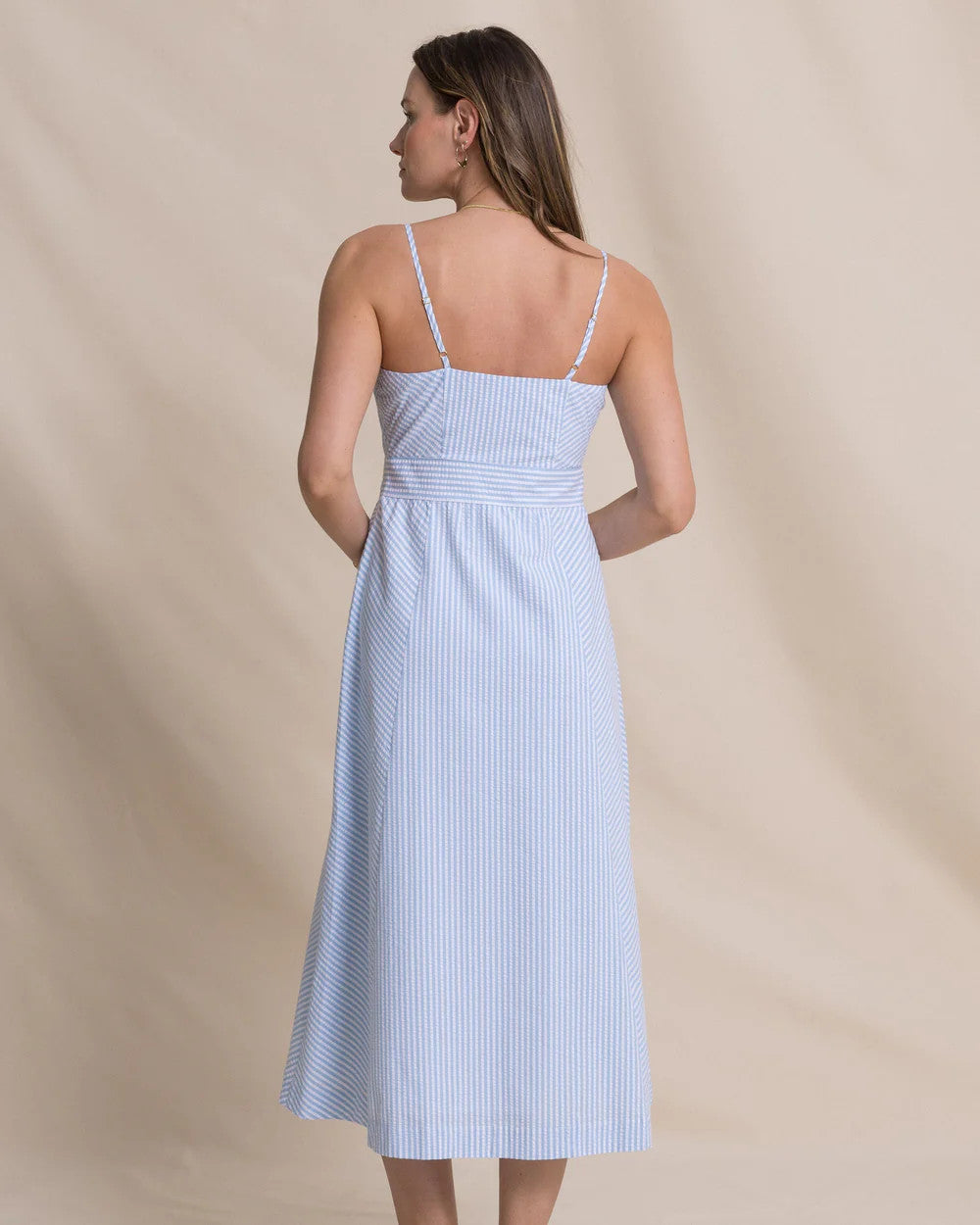 Southern Tide Cami Searsucker Dress Ocean Channel