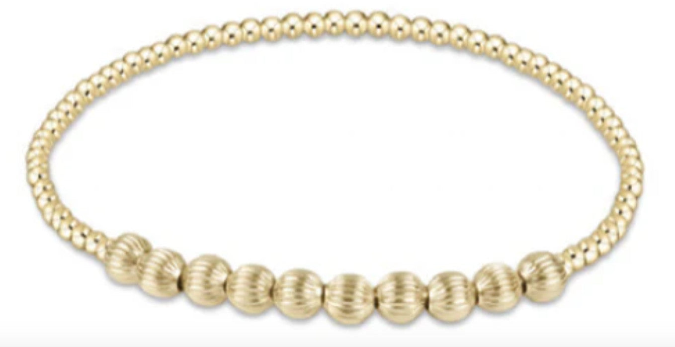 Enewton Dignity Beaded Bliss Pattern 2mm Bead Bracelet 4mm Gold