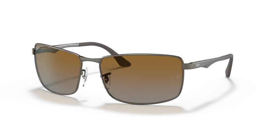Ray Ban N/A Matte Gunmetal Frame w/ Grey Gradient Brown Lens Sunglasses Polarized