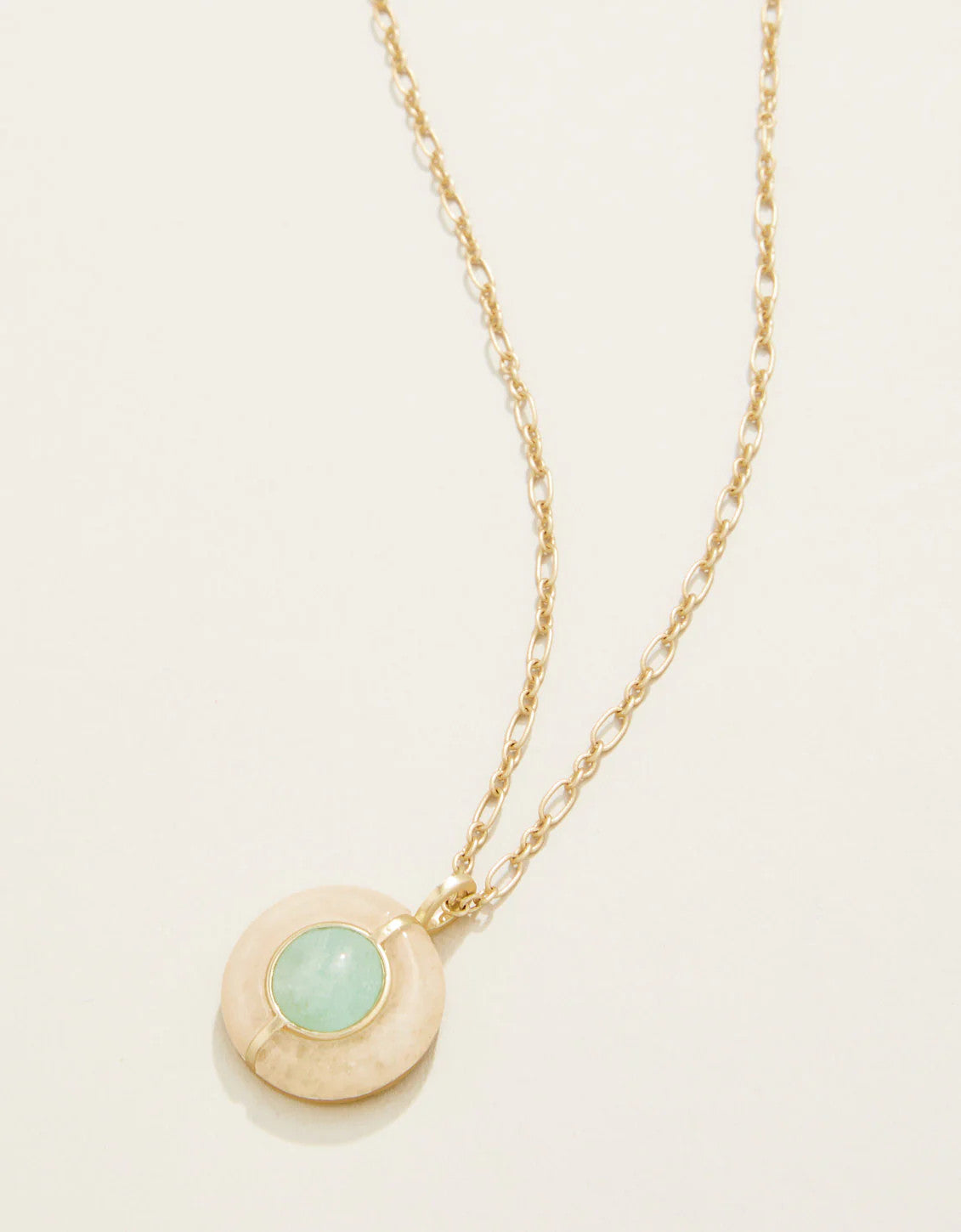 17" Pearl Centered Stone Necklace 18"