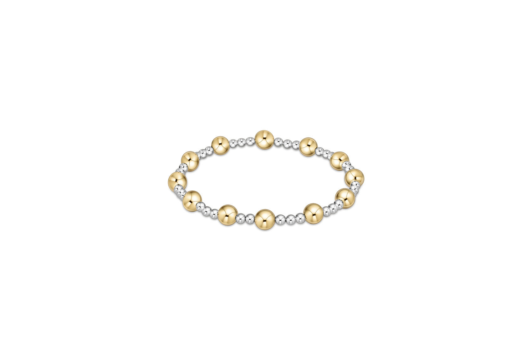 Enewton Classic Sincerity Pattern 6mm Beaded Bracelet Mixed Metal