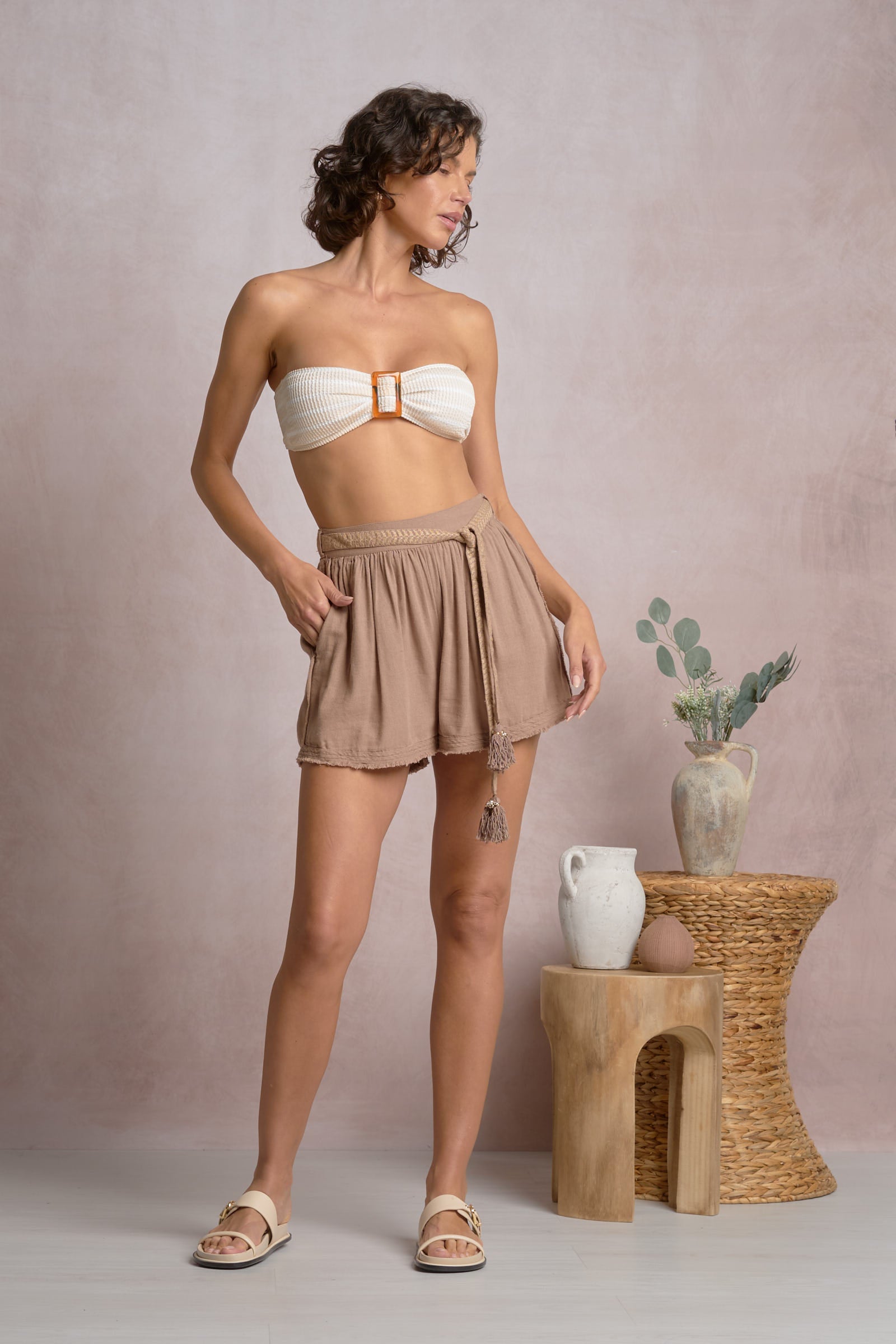 Elan Zandre Drawstring Belt Short