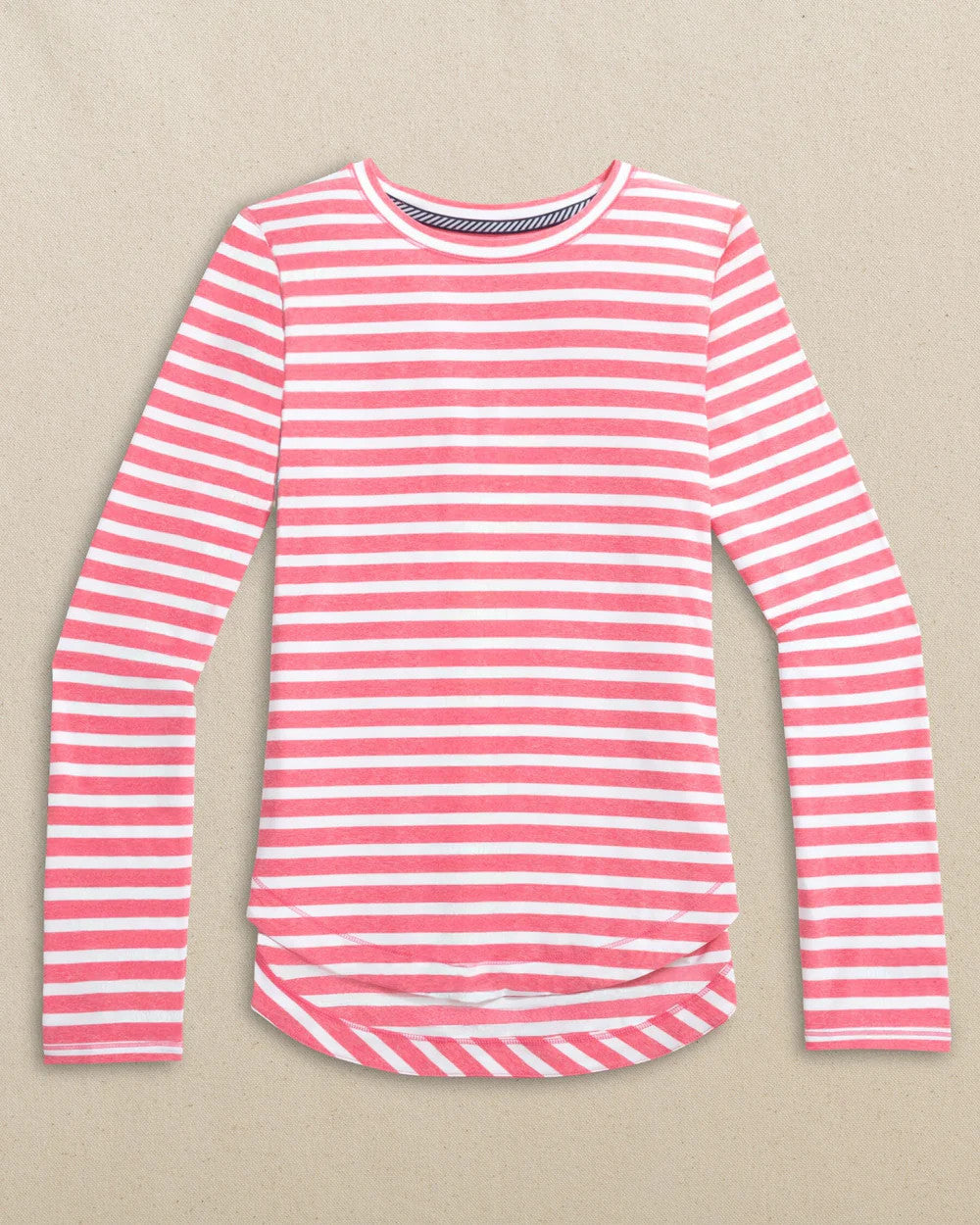 Southern Tide Linley Stripe Coastal Breeze Performance Crew LS