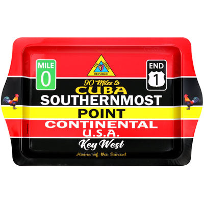Southern Most Point & Icons 10"x6" Tin Tray