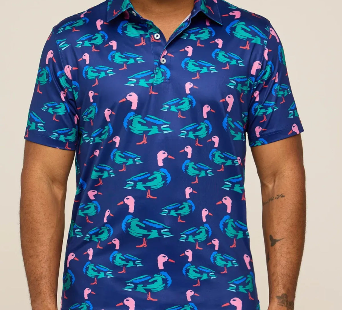 Chubbies The Mallards are The Moment Performance Polo Navy