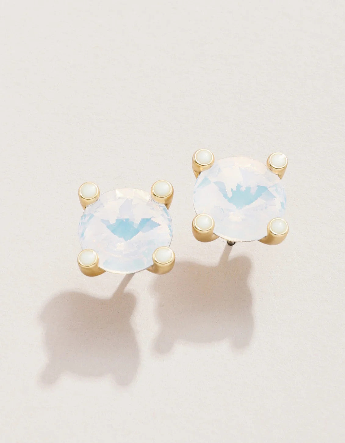 Spartina Clara Stud Earrings White Opal