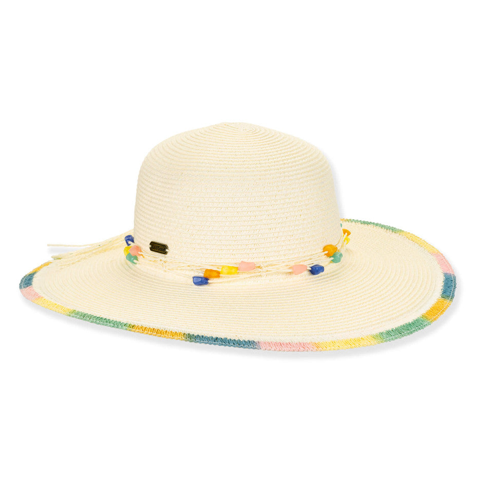 Sun 'N' Sand Tracy Colorful Brim Detail Hat