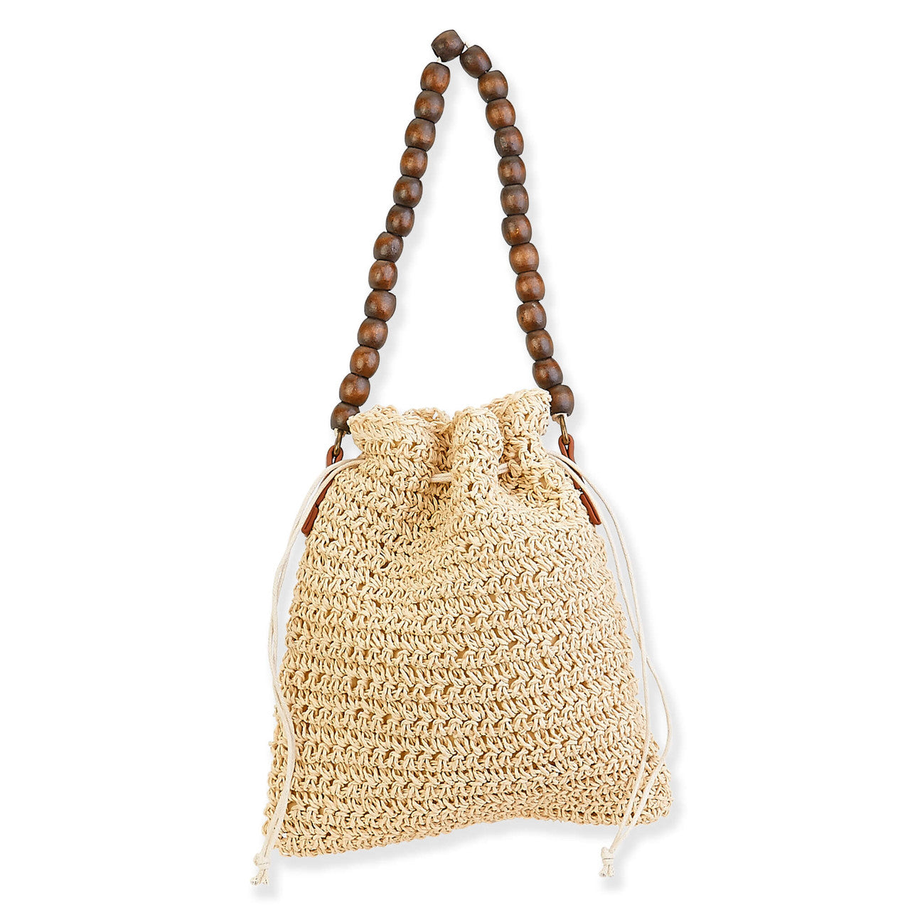 Sun 'N' Sand Cordoba Natural Crochet Drawstring Wristlet