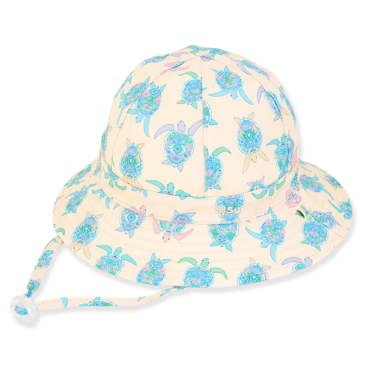 Sun 'N' Sand Kids Emily Turtle Printed Poly Bucket Hat Yellow