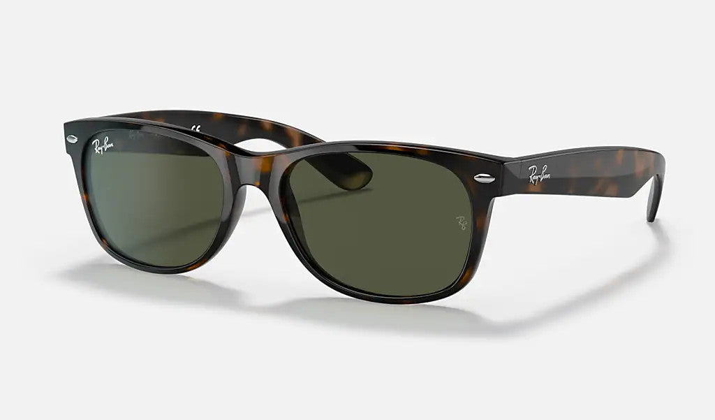 Ray Ban New Wayfarer Tortoise Frame w/ Green Lens Sunglasses Polarized