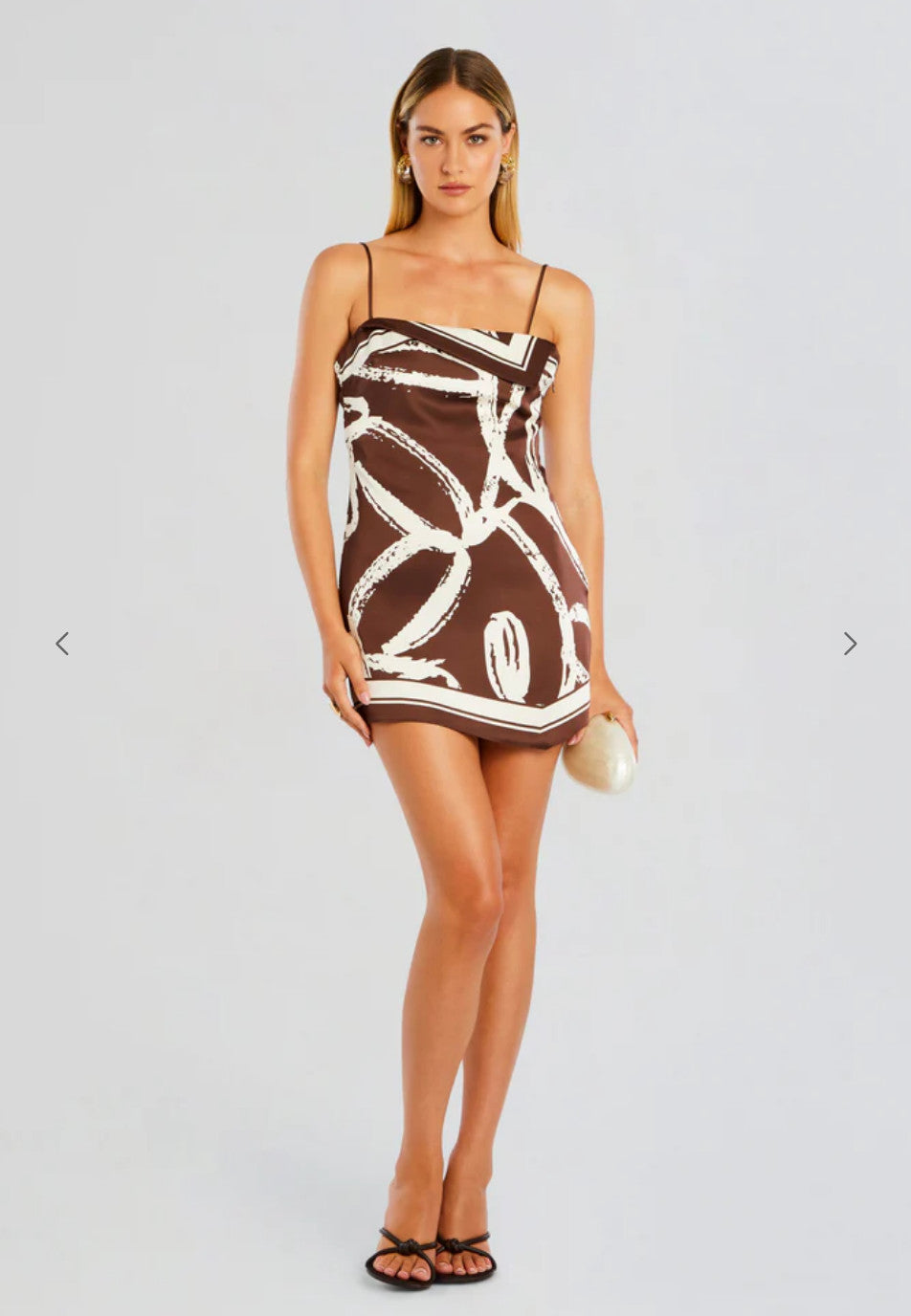 SER.O.YA Leilani Satin Mini Dress Coconut*