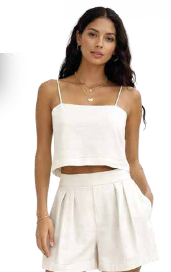 Salty Weekend Cecile Solid Tank Top White