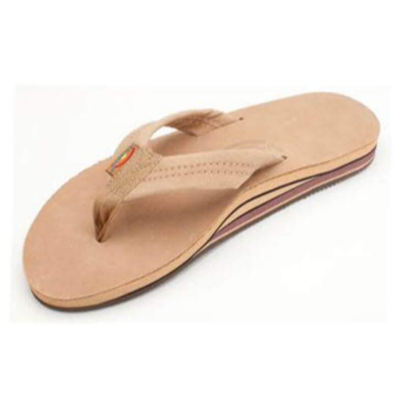 Rainbow Sandals Mens Double Layer Premier Leather with Arch Support Sierra Brown