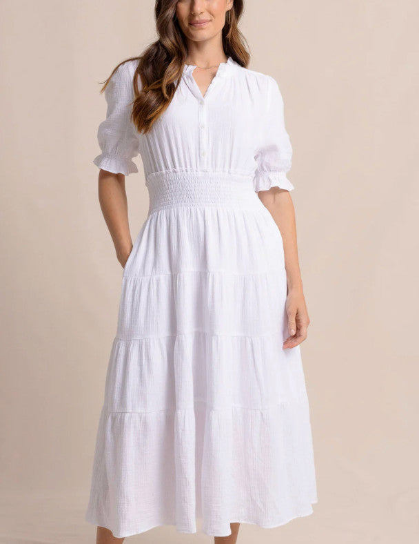 Southern Tide Christa Maxi Dress Classic White