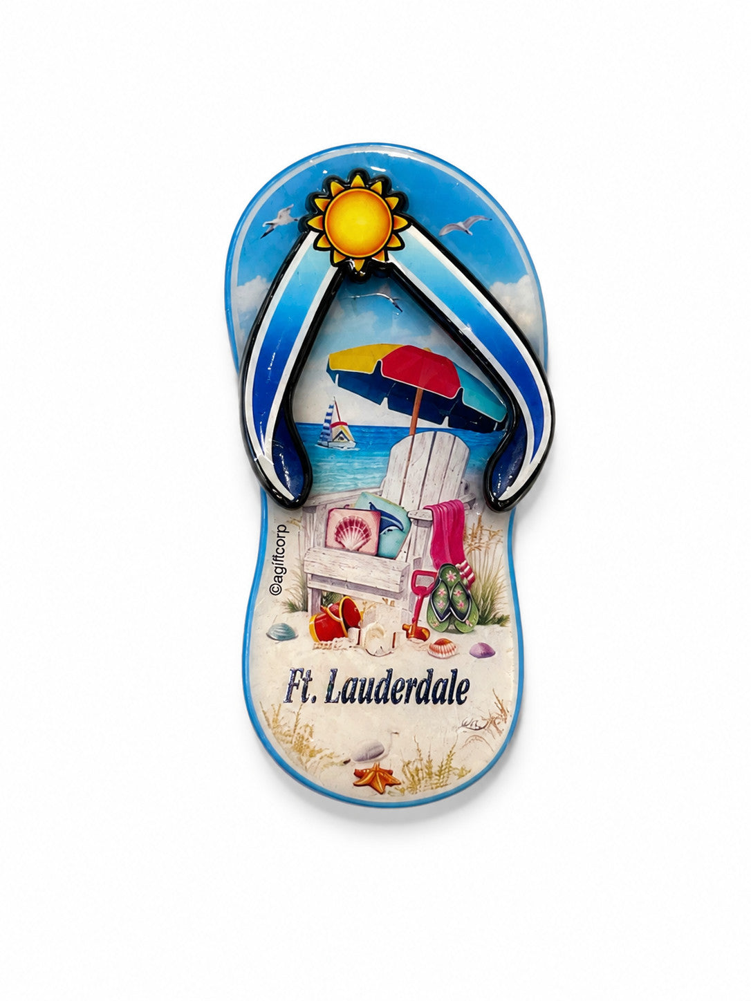 Beach Chair Ft. Lauderdale Sandal Magnet