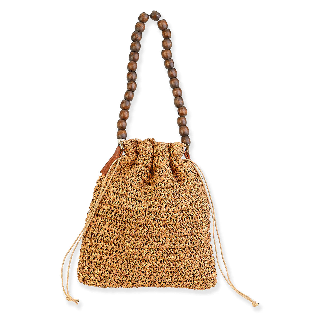 Sun 'N' Sand Cordoba Natural Crochet Drawstring Wristlet