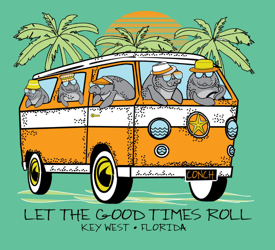 Shaddow and Fish Baby Road Again Let The Good Time Roll Key West Onesie Chill