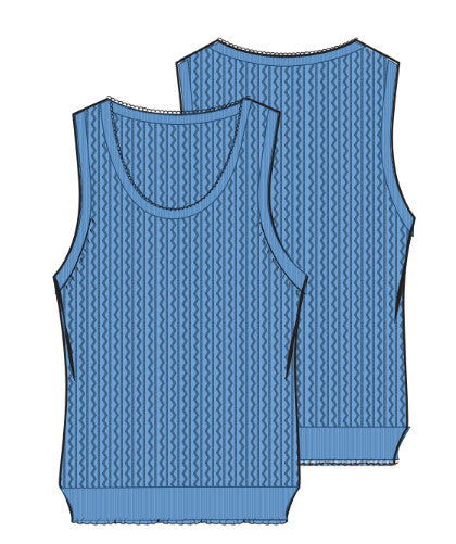 Southern Tide Bridgette Pointelle Sweater Tank Ocean Channel
