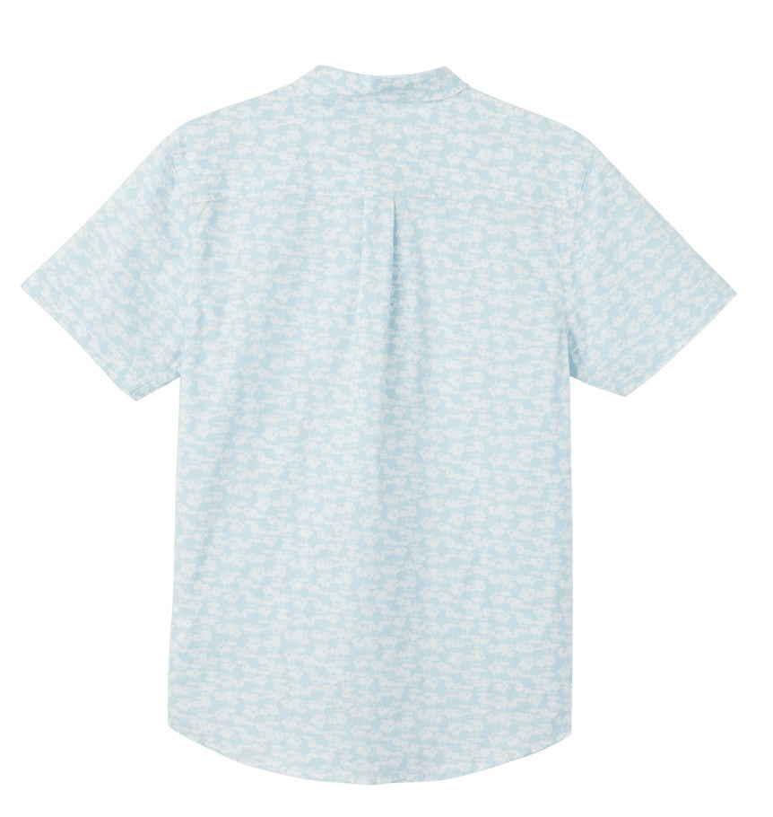 O'Neill Quiver Stretch Modern Botton Down Shirt SS Sky Blue