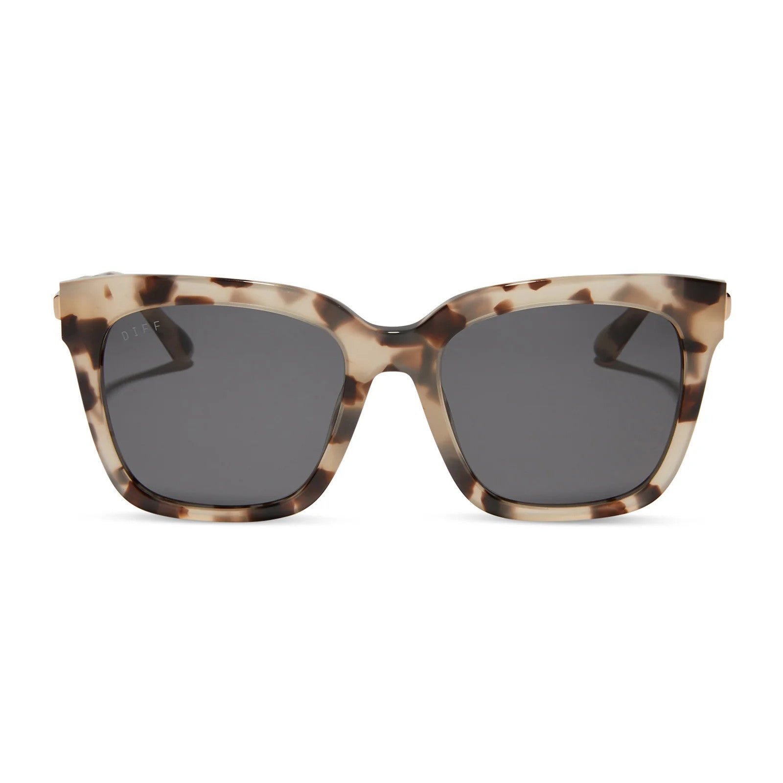 Diff Bella Cream Tortoise Frame w/Grey Lens Sunglasses