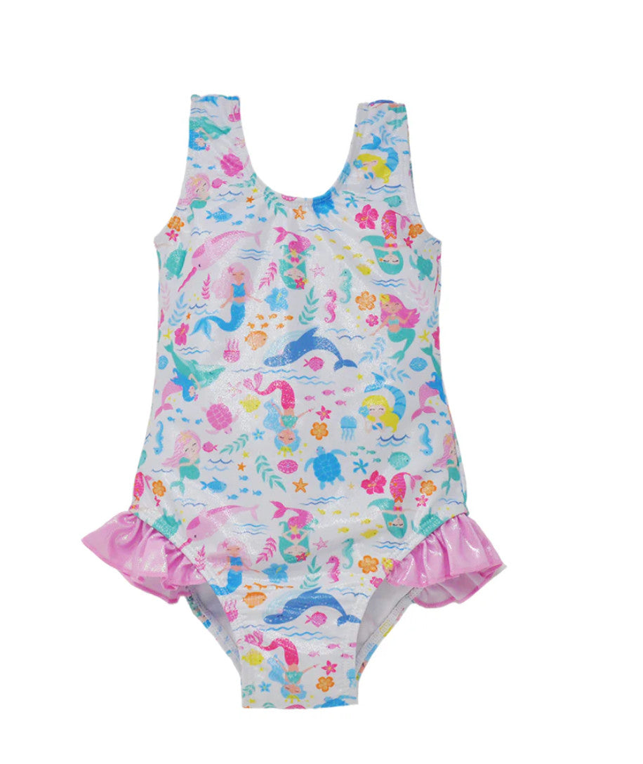 Flap Happy Delaney Hip Ruffle Swimsuit Mermaid Friends