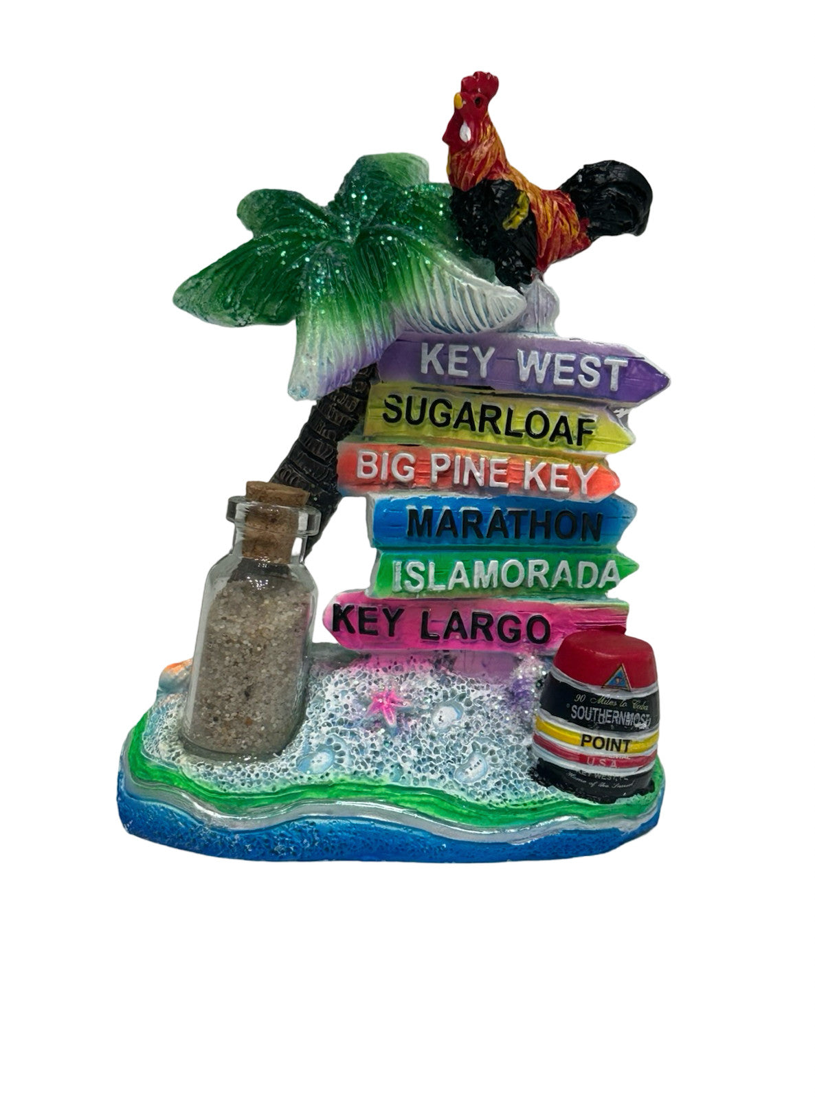 Destination Sign Key West & Icons Island Figurine