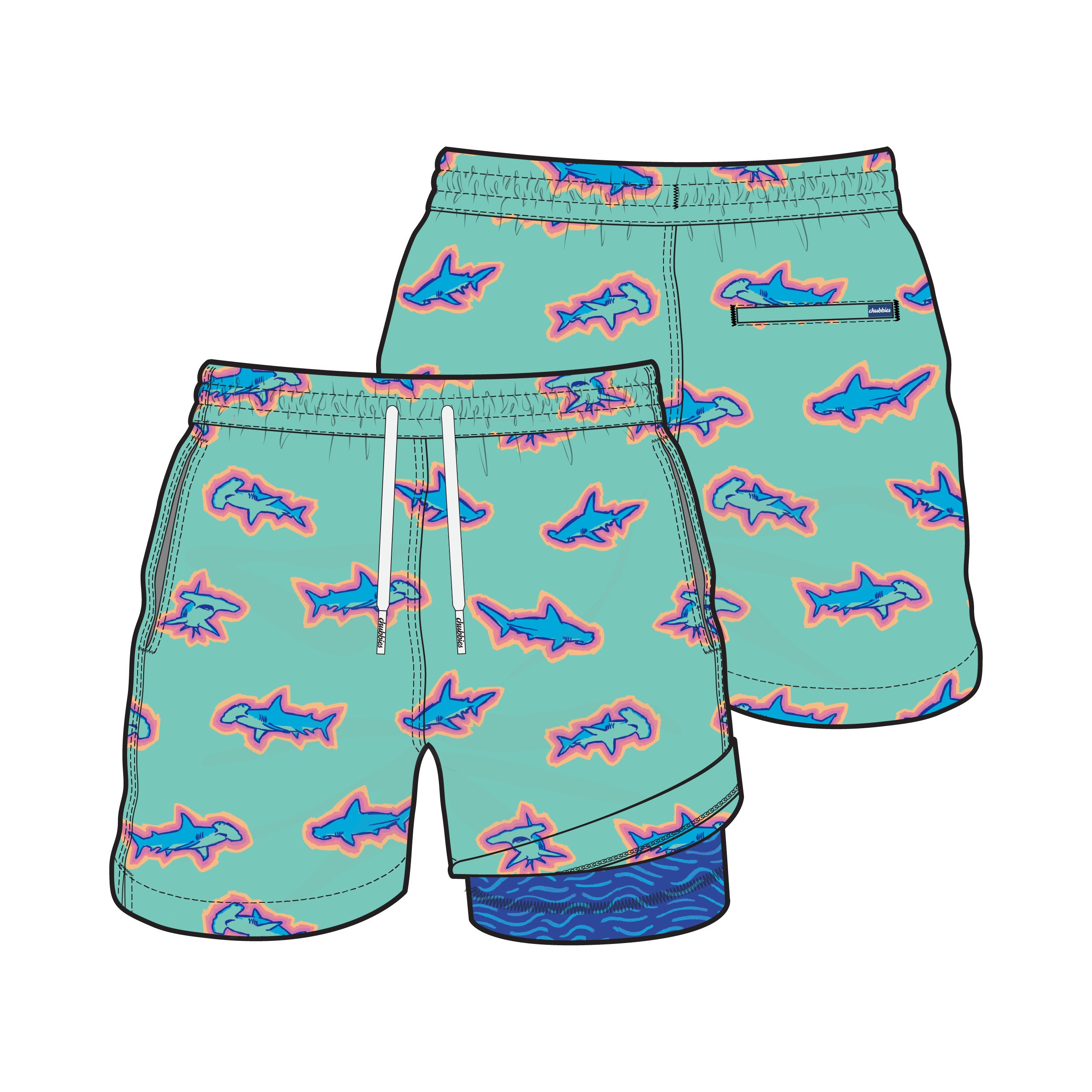 Chubbies Youth The Apex Swimmers Lined Swim Trunks