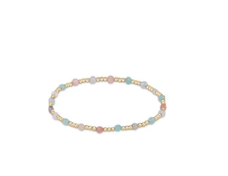 ENewton Gemstone Gold Sincerity Pattern 3mm Bead Bracelet SS '24