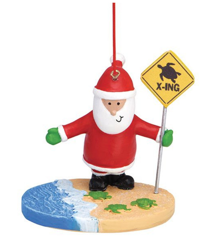 Cape Shore Key West Santa Turtle Crossing Ornament