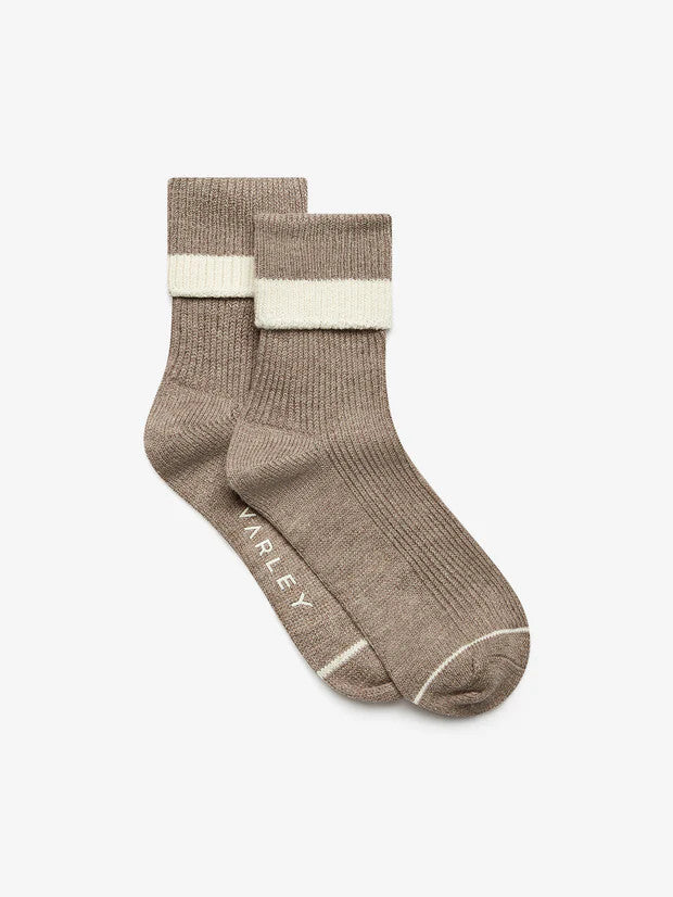 VARLEY Kerry Plush Roll Top Sock Sandmarl/ Egret