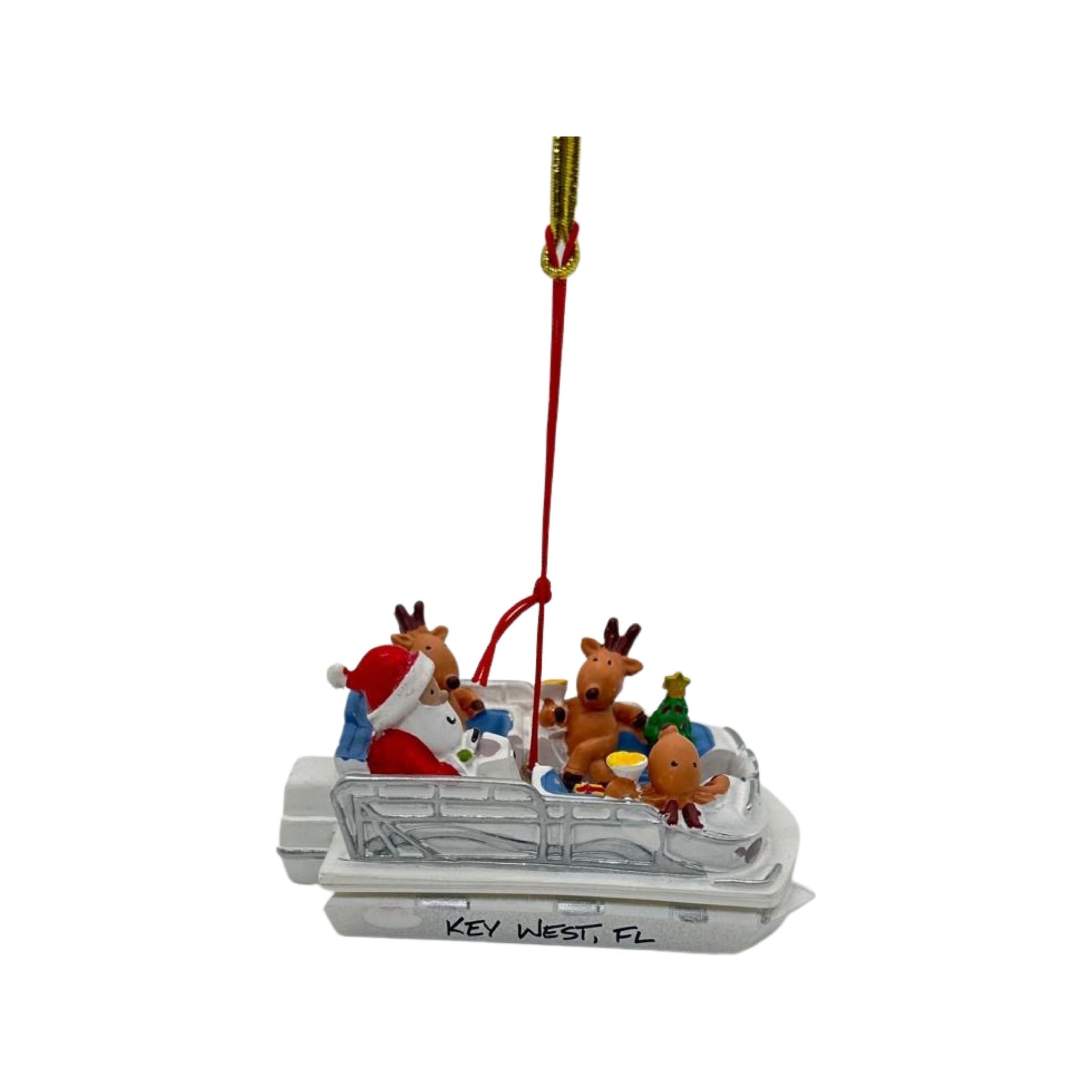 Cape Shore Pontoon Key West Boat Resin Ornament