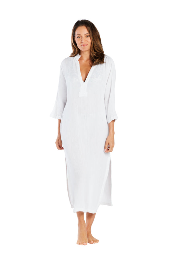 Helen Jon Brigid Tunic White