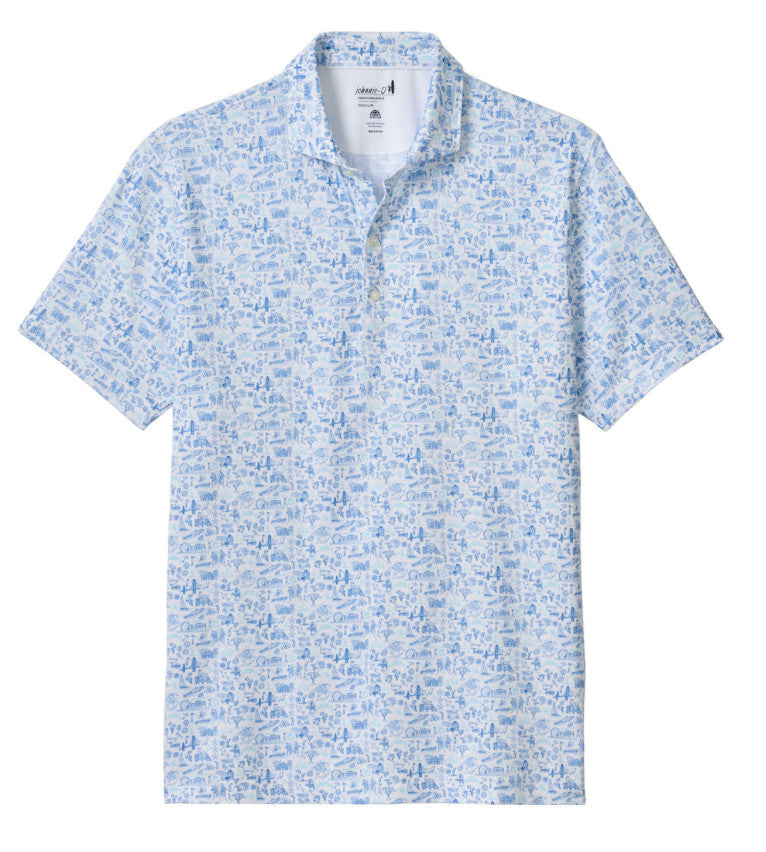 Johnnie-O 20 Years of JO Performance Jersey Polo Palisades Blue