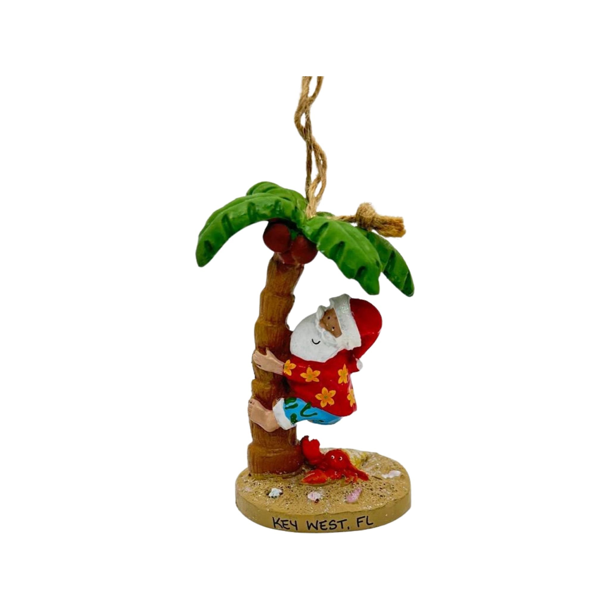 Cape Shore Santa Climbing Key West Palm Ornament