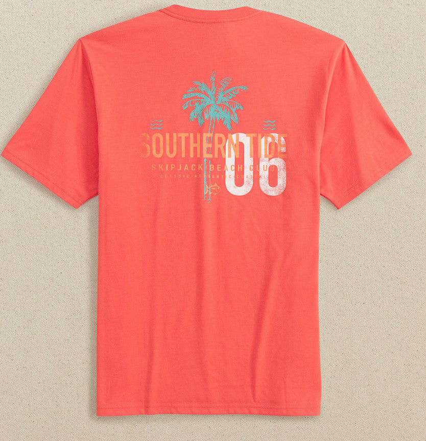 Southern Tide Palm Beach Club Tee SS Sunset Color
