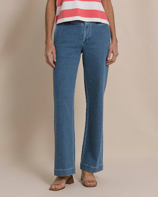 Southern Tide Tori Denim Wide Leg Chino Indigo