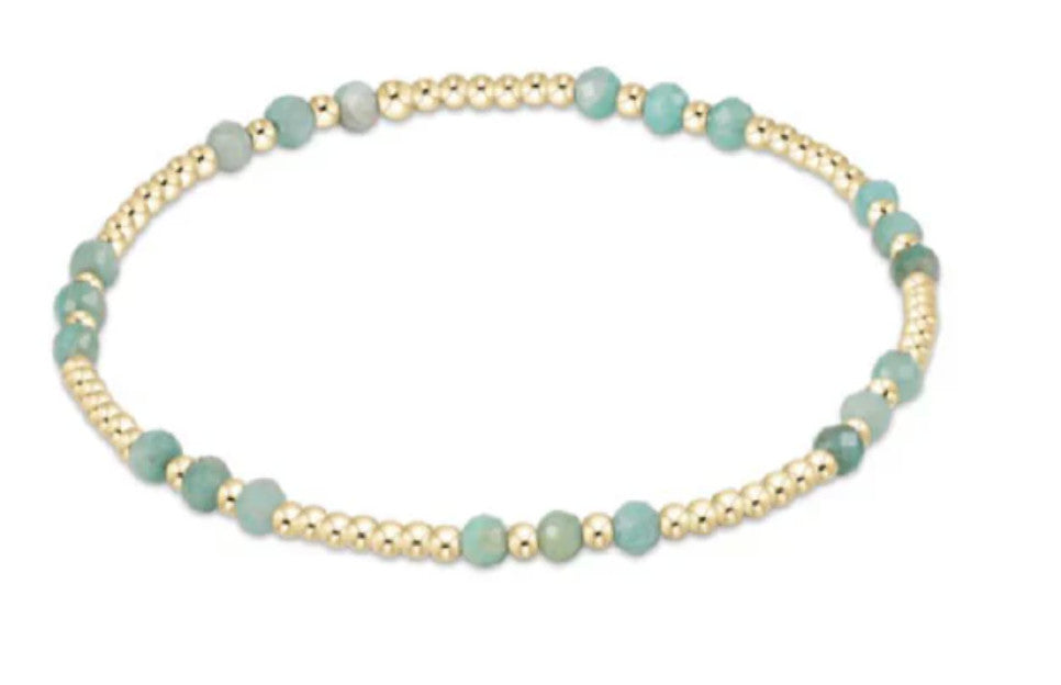 Enewton Gemstone Gold Joy Pattern 3mm Bead Bracelet