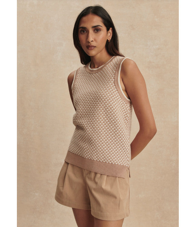 VARLEY Jenson Stitch Knit Tank Light Taupe
