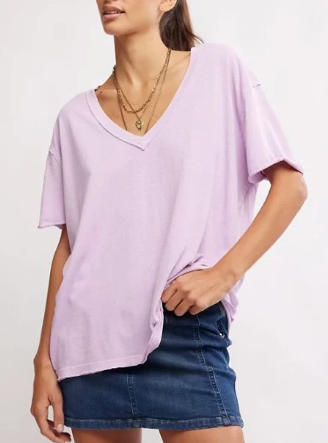 Free People We The Free Nina V-Neck Tee Fairy Wings