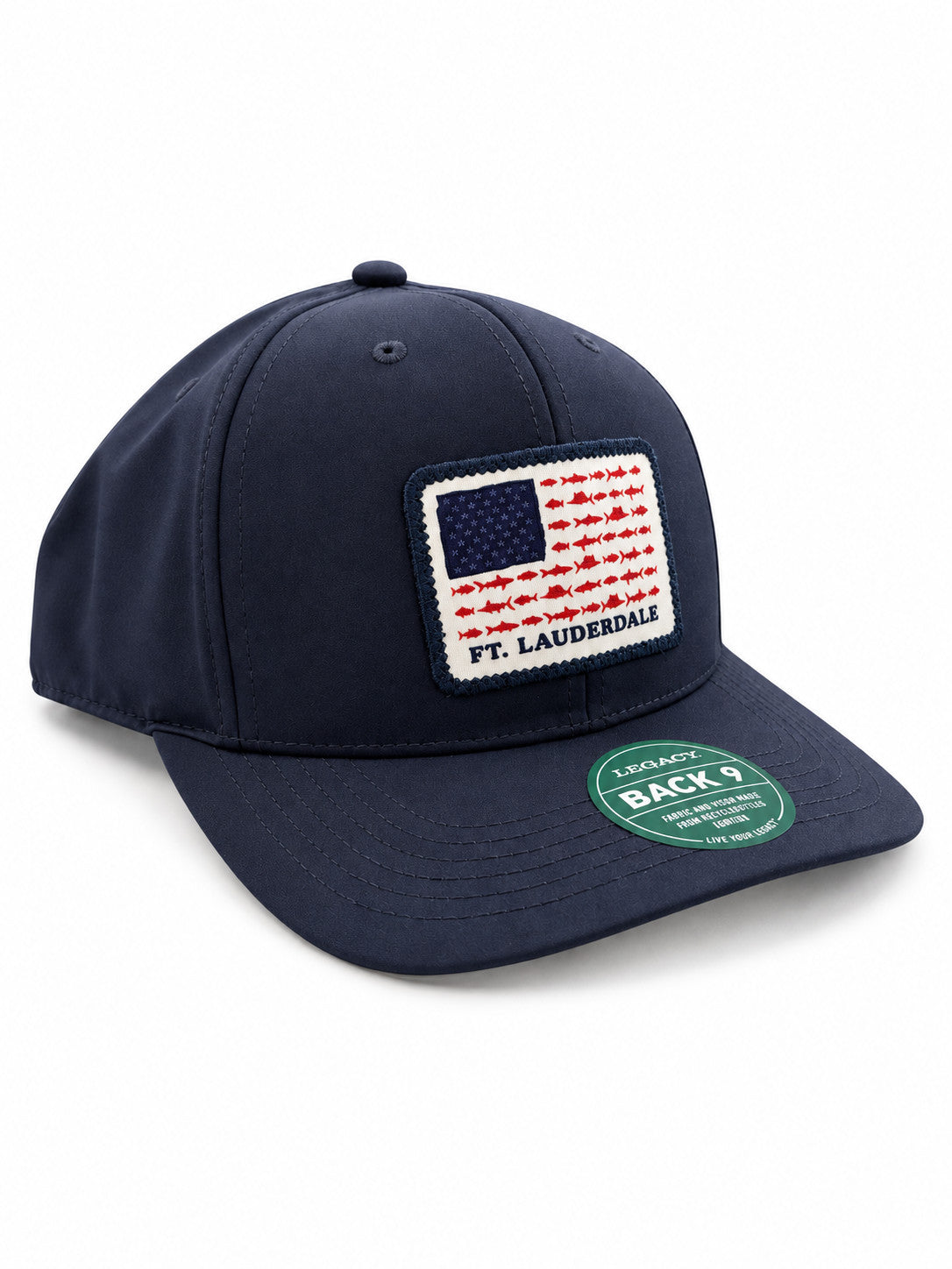 Legacy The Contender Fish Flag Ft. Lauderdale Trucker Hat Navy