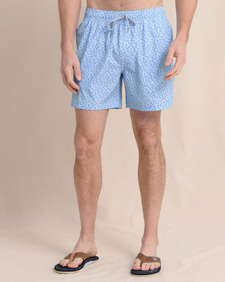 Southern Tide Fintastic Swim Trunk Cerulean